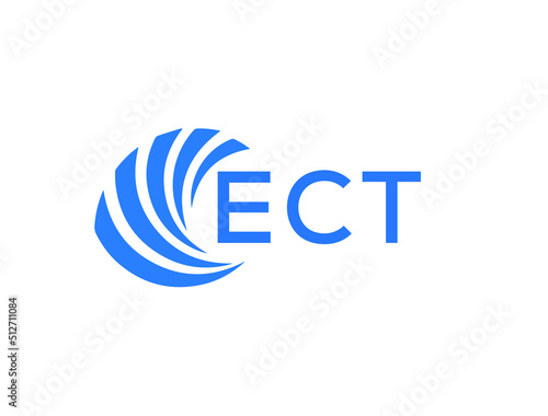 ECT Flat accounting logo design on white background. ECT creative initials Growth graph letter logo concept. ECT business finance logo design. 