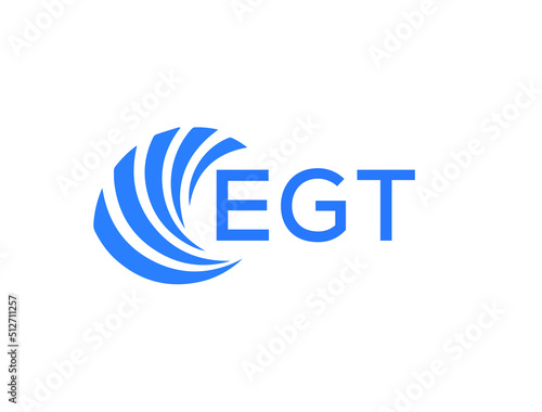 EGT Flat accounting logo design on white background. EGT creative initials Growth graph letter logo concept. EGT business finance logo design.
 photo