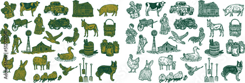 Farmer Vintage Illustration Pack