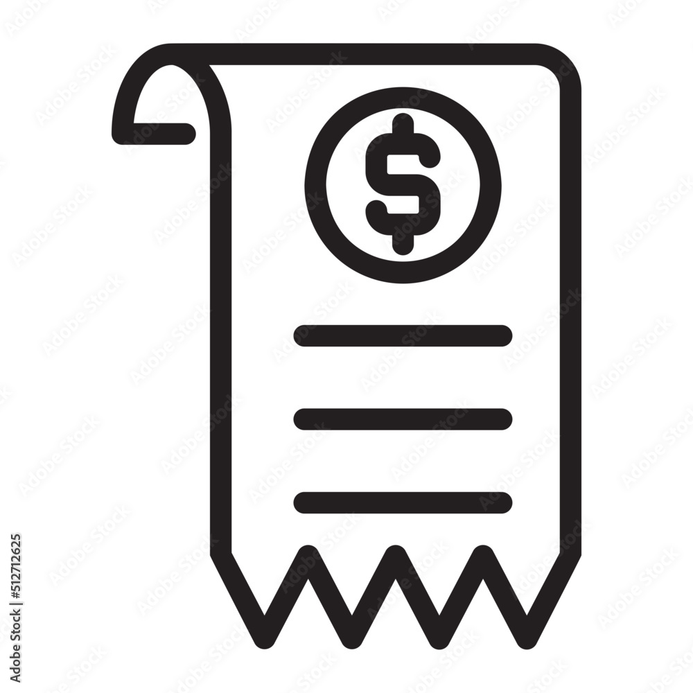 Invoice line icon Invoice line icon