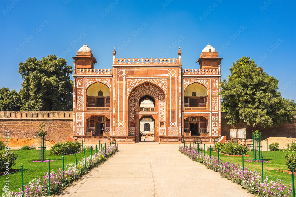 Front gate of Tomb of Itimad-ud-Daulah in agra, india