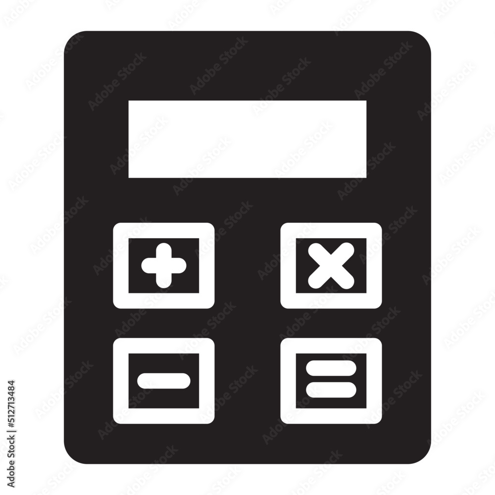 Calculator glyph icon