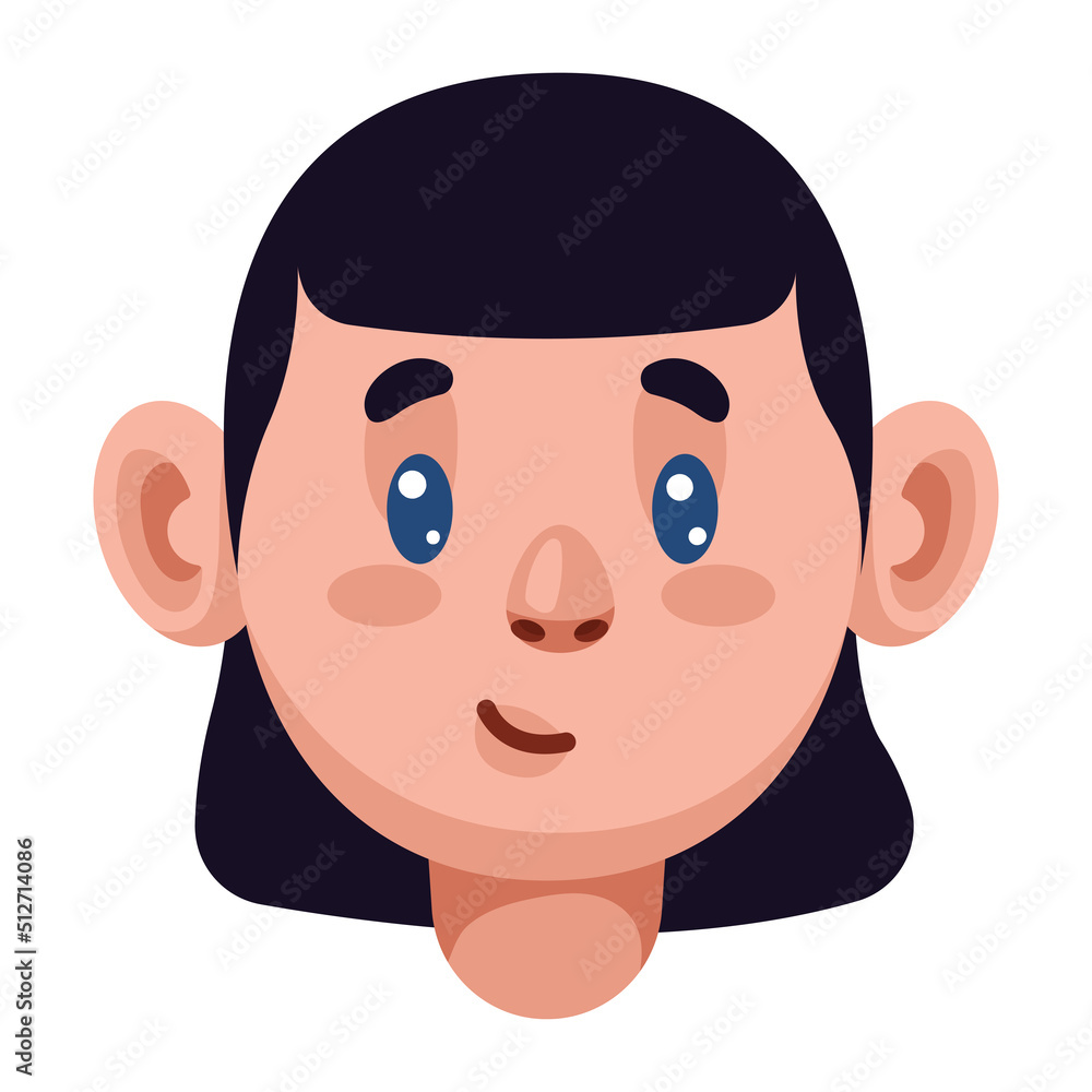 Fototapeta premium asian woman head