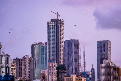 city life of Mumbai in its rich infrastructure  construction of a new buildings for future architecture