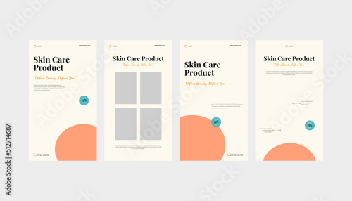 Elevate Your Beauty Game with Our Set of Beauty Skin Care Roll Up Standee Banner, Poster Flyer, and Social Media Story Templates