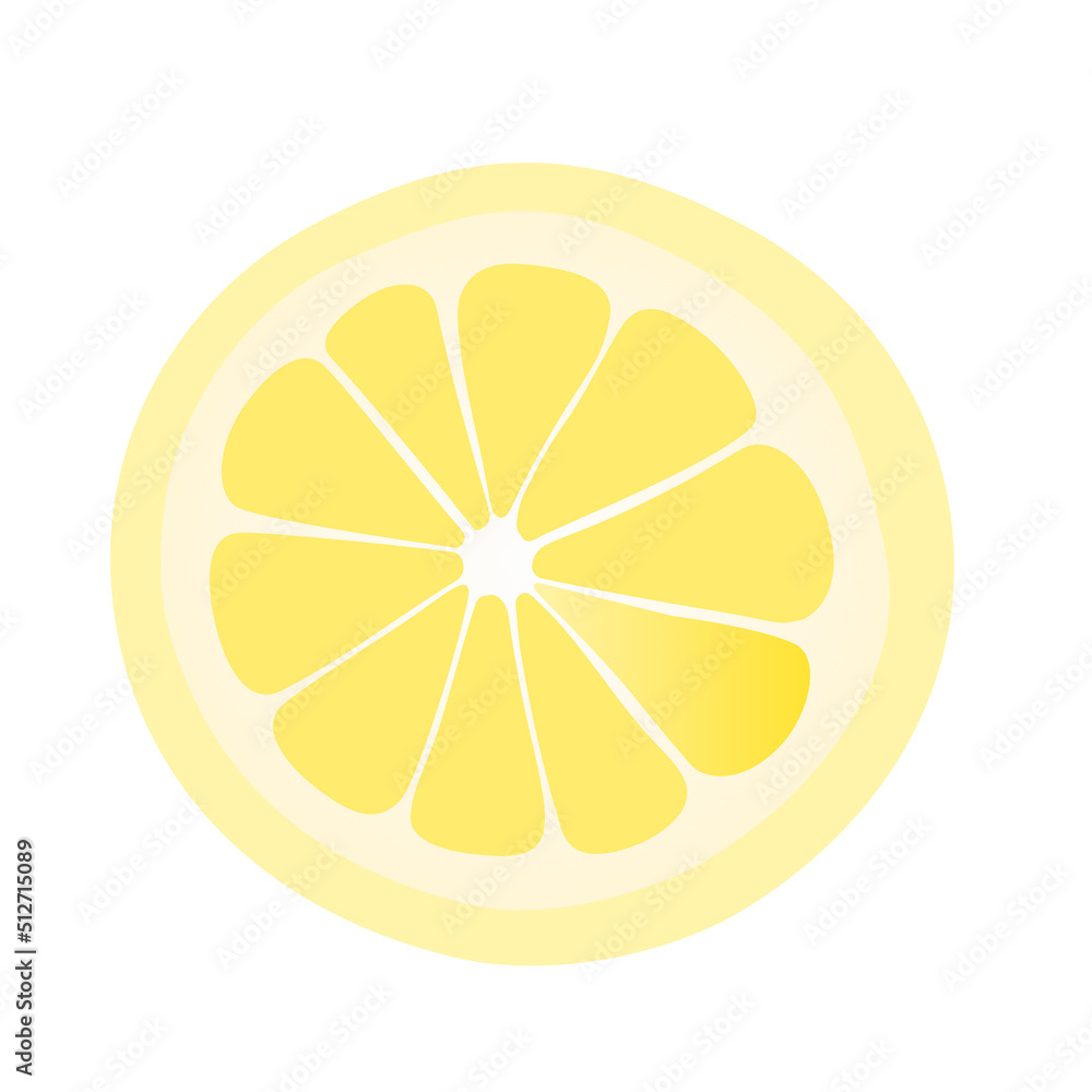Slice of lemon illustration vector logo Slice of lemon illustration vector logo