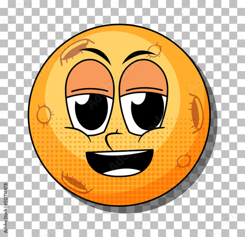 Moon with facial expression