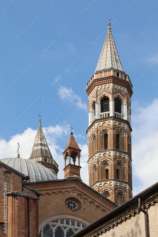 detail of a bell tower of the Saint Anthony Basilica s  in the city of Padua in the Veneto region in Italy