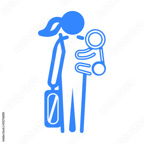 Escape family or moving refuge icon