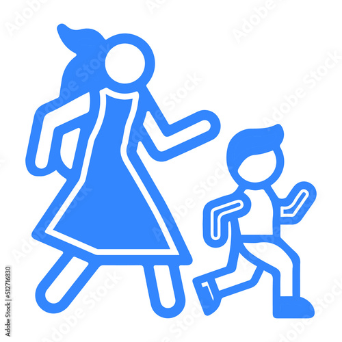 Escape family or moving refuge icon