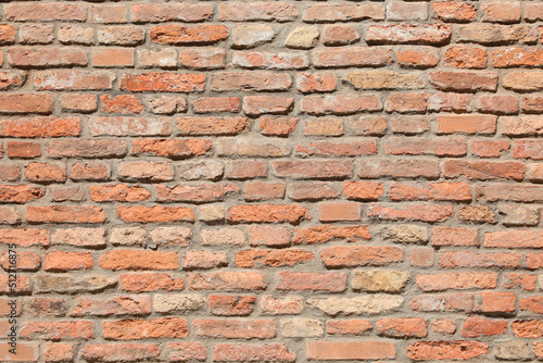 wall made of bricks and lime and cement