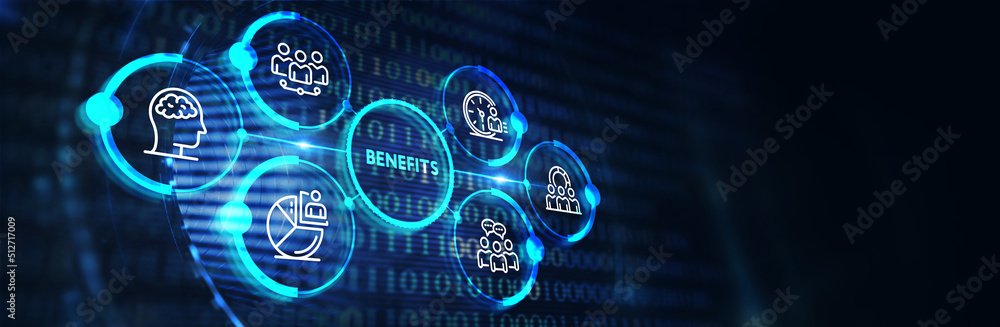 Employee benefits help to get the best human resources. Business concept. 3d illustration Employee benefits help to get the best human resources. Business concept. 3d illustration
