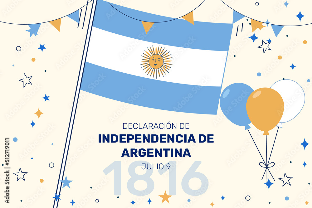 Argentina independence day background for national celebration on July