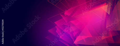Abstract fractal geometric triangle shape background design. Vector illustration