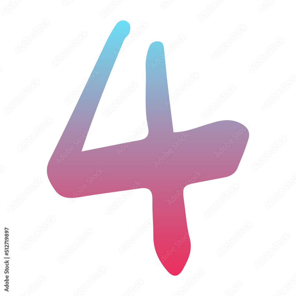 Fototapeta premium gradient number element