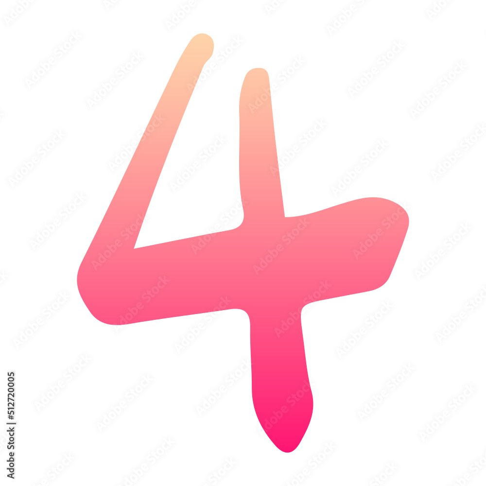 Fototapeta premium gradient number element 