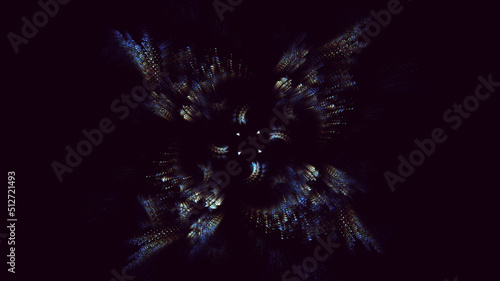 3D rendering abstract round light background