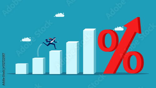 interest rate increase. Financial and investment concepts. vector illustration eps