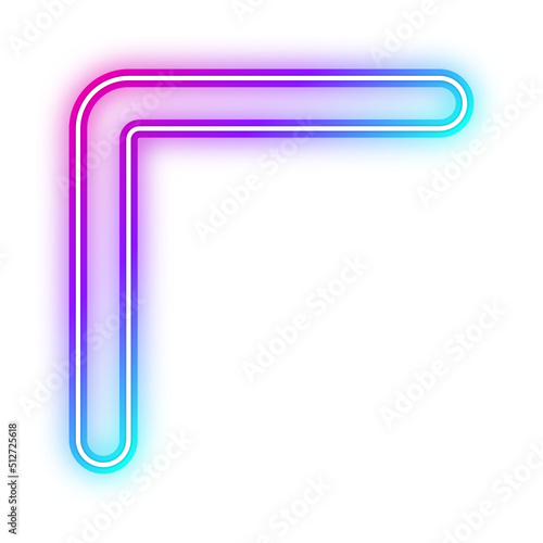 gradient neon border corner 