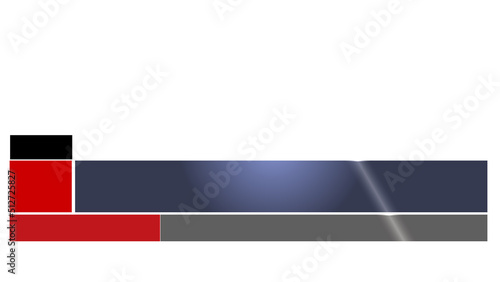 Stylish metallic red, violet, and grey colored lower third animation with a light sweep photo