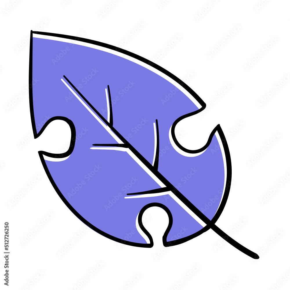 Fototapeta premium Hand Drawn Leaf Decoration