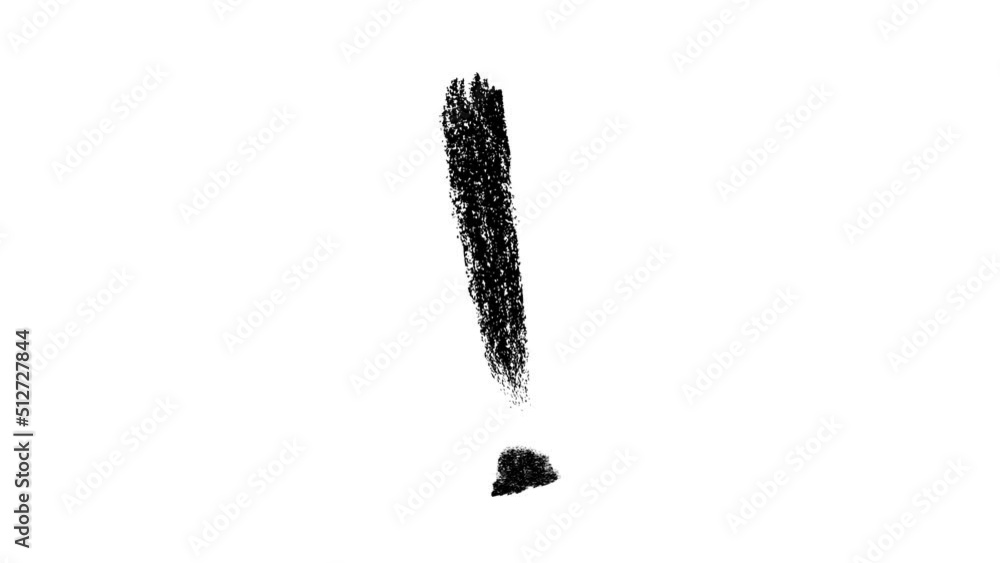 Grunge Exclamation Mark Wiggle Effect. Caution Sign Black Icon on White background. Clipping mask black and white alpha channel. Social Media Video overlay effect. Grunge Exclamation Mark Wiggle Effect. Caution Sign Black Icon on White background. Clipping mask black and white alpha channel. Social Media Video overlay effect.