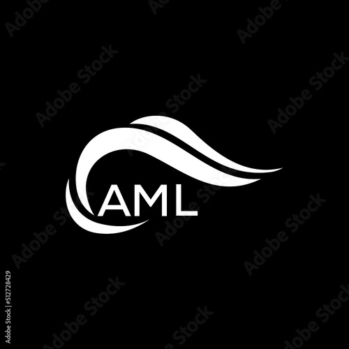 AML letter logo. AML best black background vector image. AML Monogram logo design for entrepreneur and business.
