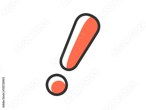 エクスクラメーションマークアイコンのイラスト