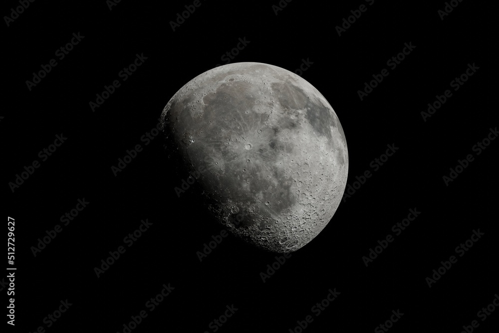 Moon in space. Half Moon background. Earth satelite. Moon in space. Half Moon background. Earth satelite.