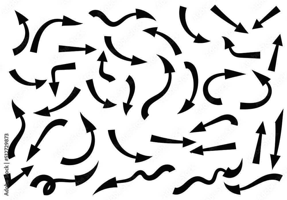 Brushstroke set of black arrows stock illustration
Arrow Symbol, Arrow - Bow and Arrow, Drawing - Activity, Vector, Paintbrush