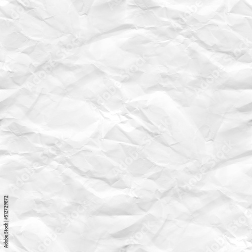 crumpled paper white background texture seamless pattern
