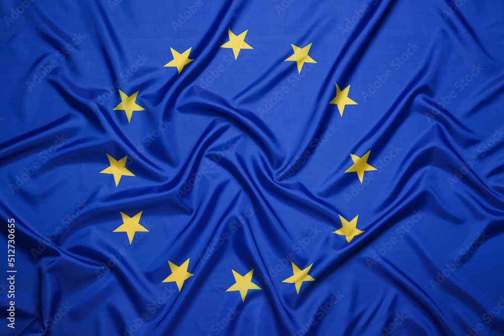 Flag of European Union as background, top view Flag of European Union as background, top view
