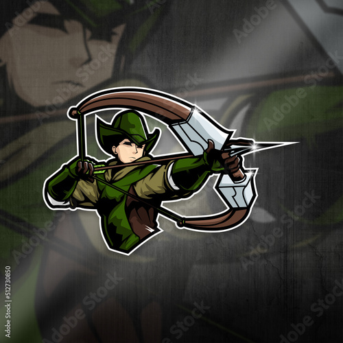 Esports Mascot Logo Team Robin Hood Squad