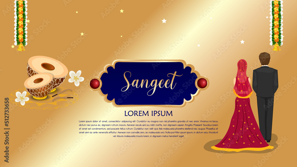 Indian Wedding Invitation, Palace Wedding background Design Stock ...