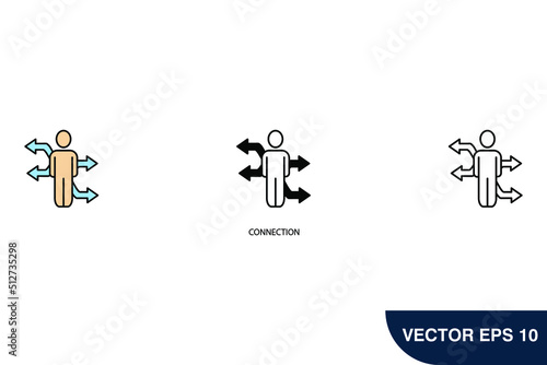 connection icons  symbol vector elements for infographic web