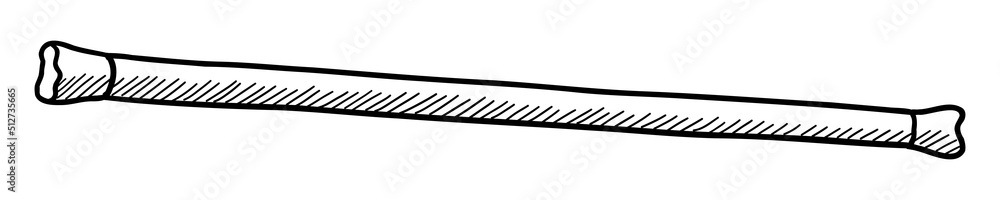 VECTOR ILLUSTRATION OF A BODYBAR ISOLATED ON A WHITE BACKGROUND. DOODLE DRAWING BY HAND