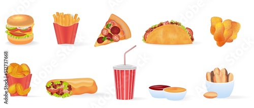 Fast Food Realistic Set