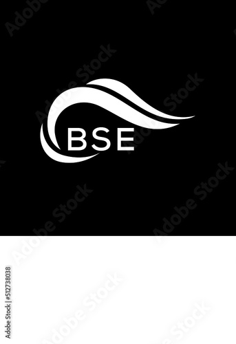 BSE letter logo. BSE best black ground vector image. BSE letter logo design for entrepreneur and business.
 photo