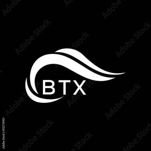 BTX letter logo. BTX best black ground vector image. BTX letter logo design for entrepreneur and business.
 photo