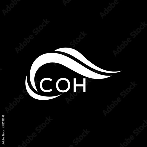 COH letter logo. COH best black ground vector image. COH letter logo design for entrepreneur and business. photo