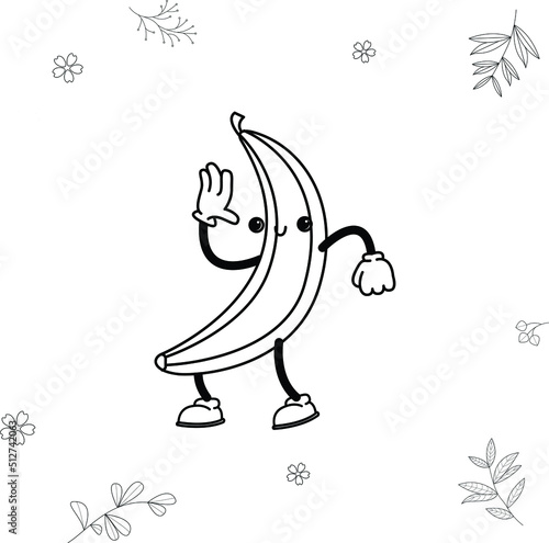 doodle traditional illustration banana