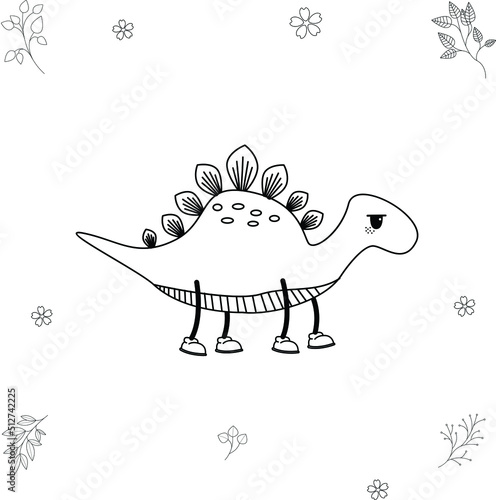 christmas card with dinosaurus