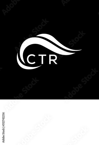 CTR letter logo. CTR best black ground vector image. CTR letter logo design for entrepreneur and business.