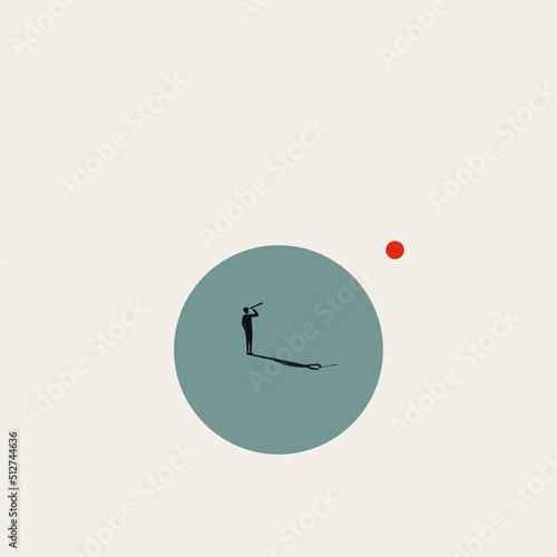 Business vision and determination vector concept. Symbol of future, visionary, planning. Minimal illustration.