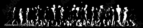 The crowd silhouette vector illustration