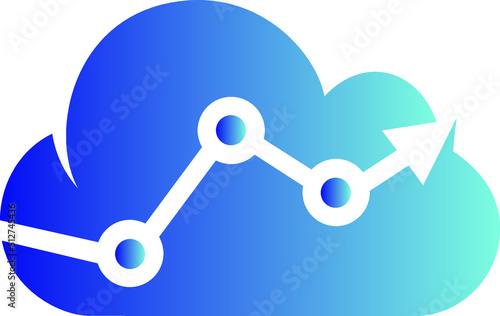 Digital Cloud Metric Logo Design Template vector