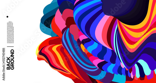 Vector colorful abstract fluid background for banner template