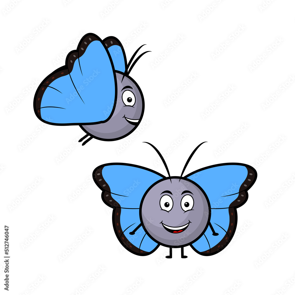 cute butterfly in cartoon style cute butterfly in cartoon style