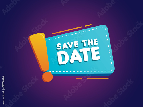 Save the date illustration vector