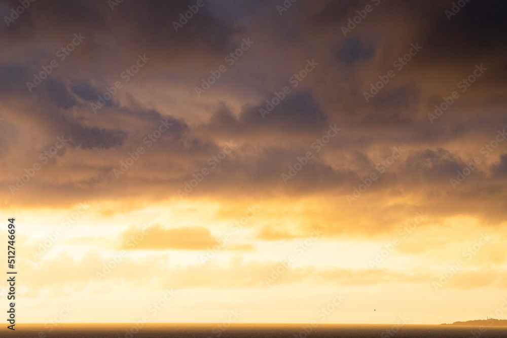 amazing sunset over the sea